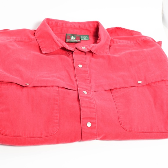 HIGH SIERRA by MERVYN’S Red Western Wear Metal Snap Shirt Men’s L - Picture 5 of 7